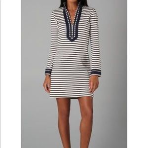 🌴Tory Burch navy/white striped cotton tunic dress